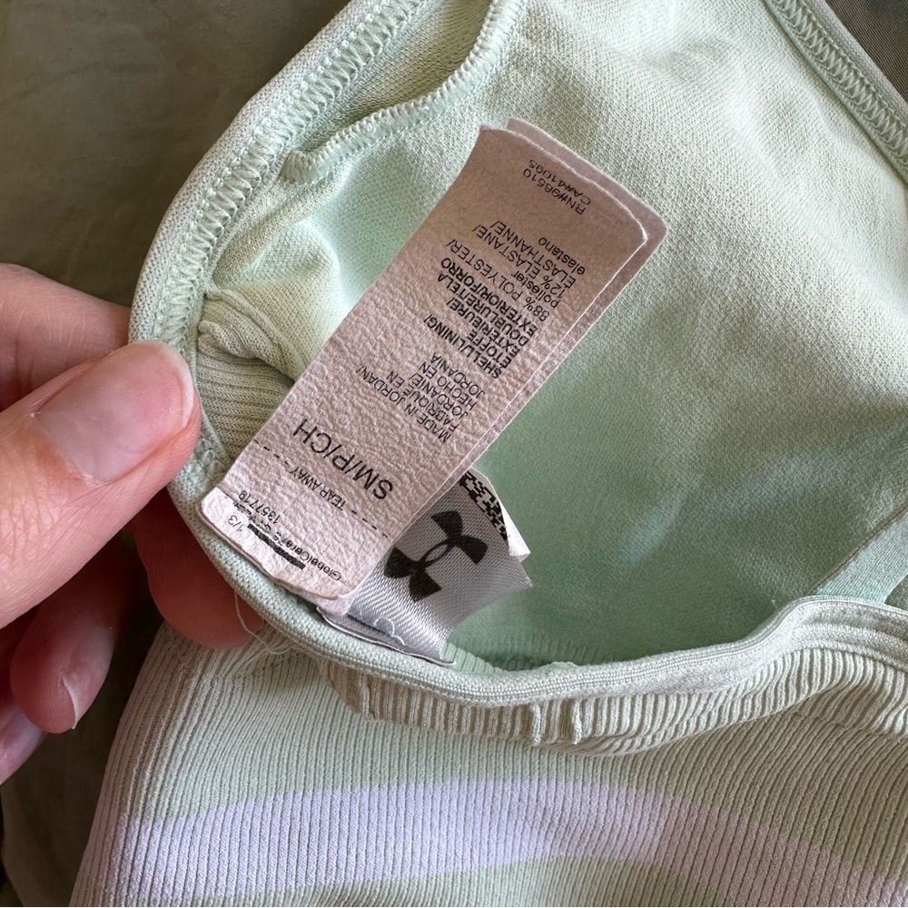 Under Armour Mint Sports Bra with Supportive Band - Picture 3 of 3